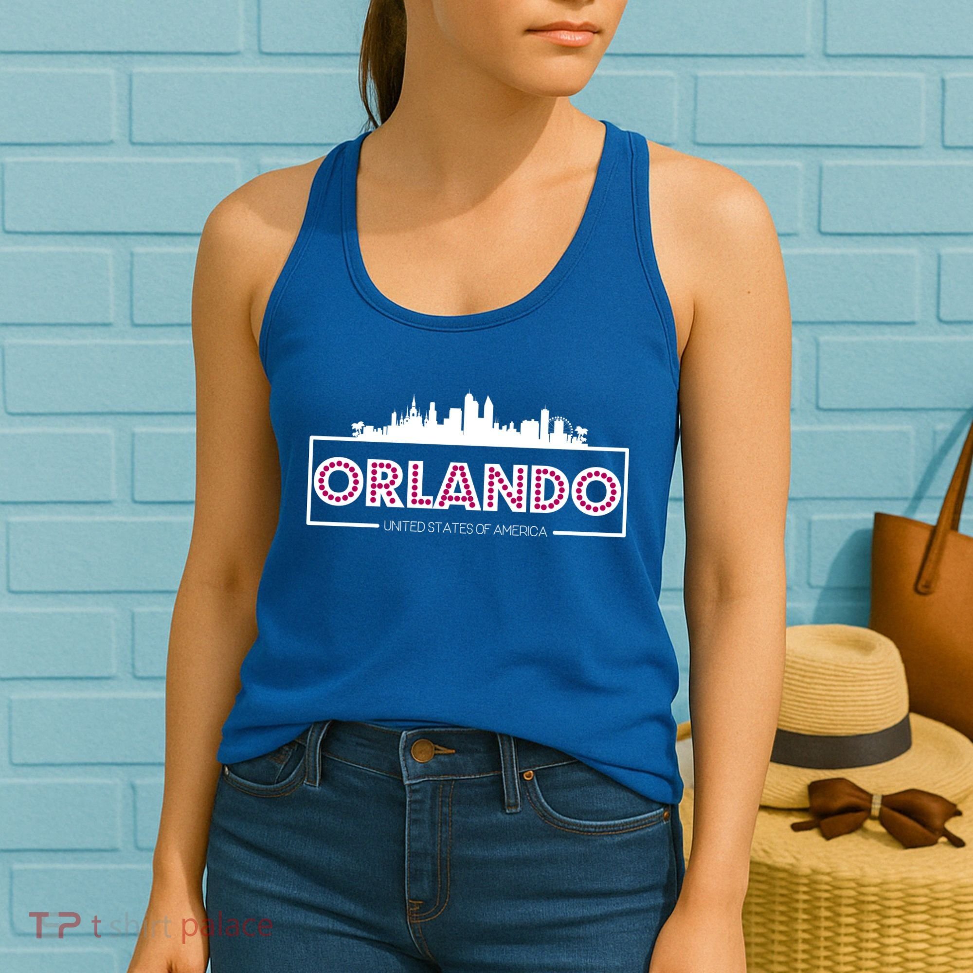 Retro Orlando City Skyline Women's Tank Top