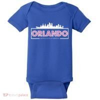 Retro Orlando City Skyline Baby Bodysuit thumb 0