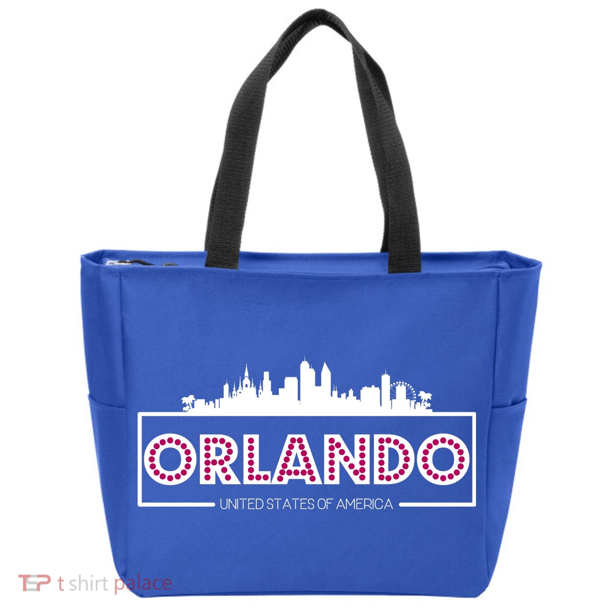 Retro Orlando City Skyline Tote Bag