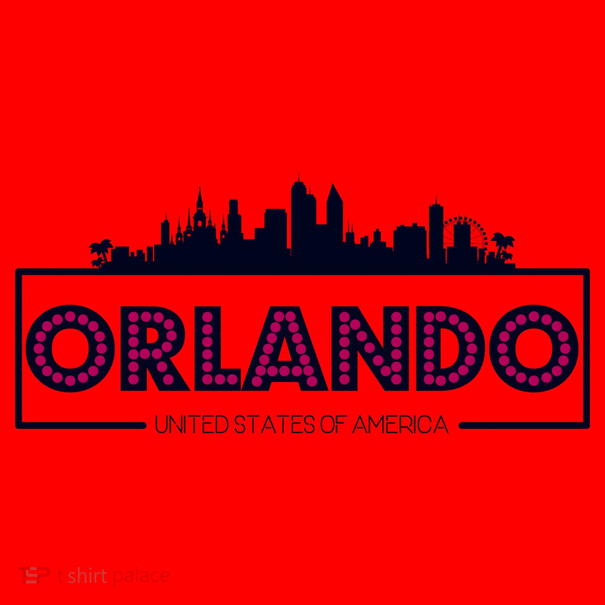 Retro Orlando City Skyline Santa Hat