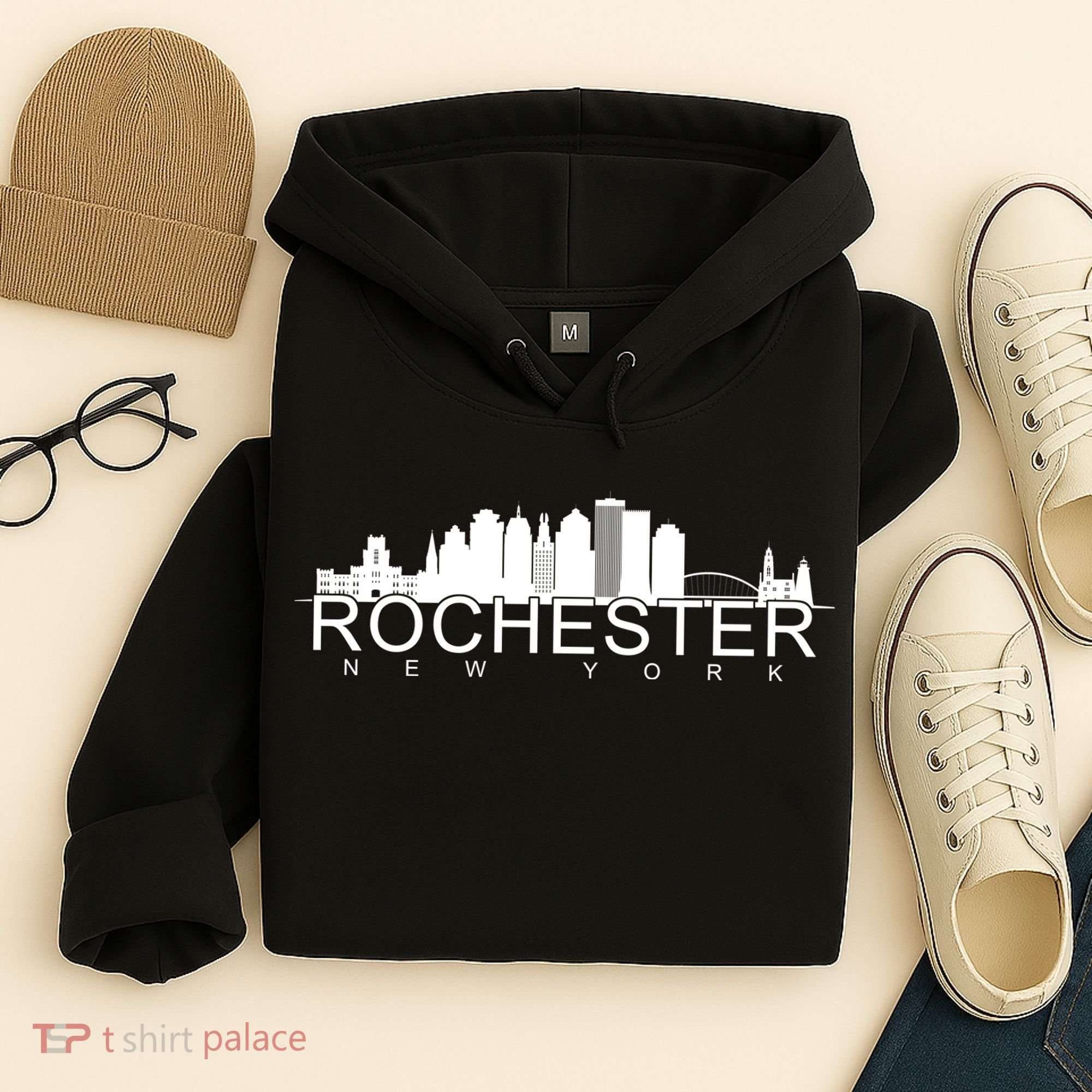 Rochester New York Skyline Hoodie