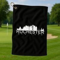 Rochester New York Skyline Golf Towel thumb 1