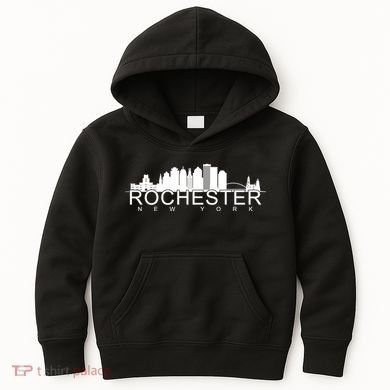 Rochester New York Skyline Kids Hoodie