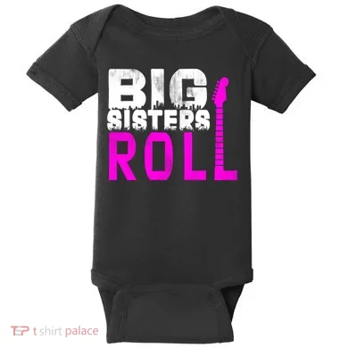 Rock And Roll Big Sisters Baby Bodysuit