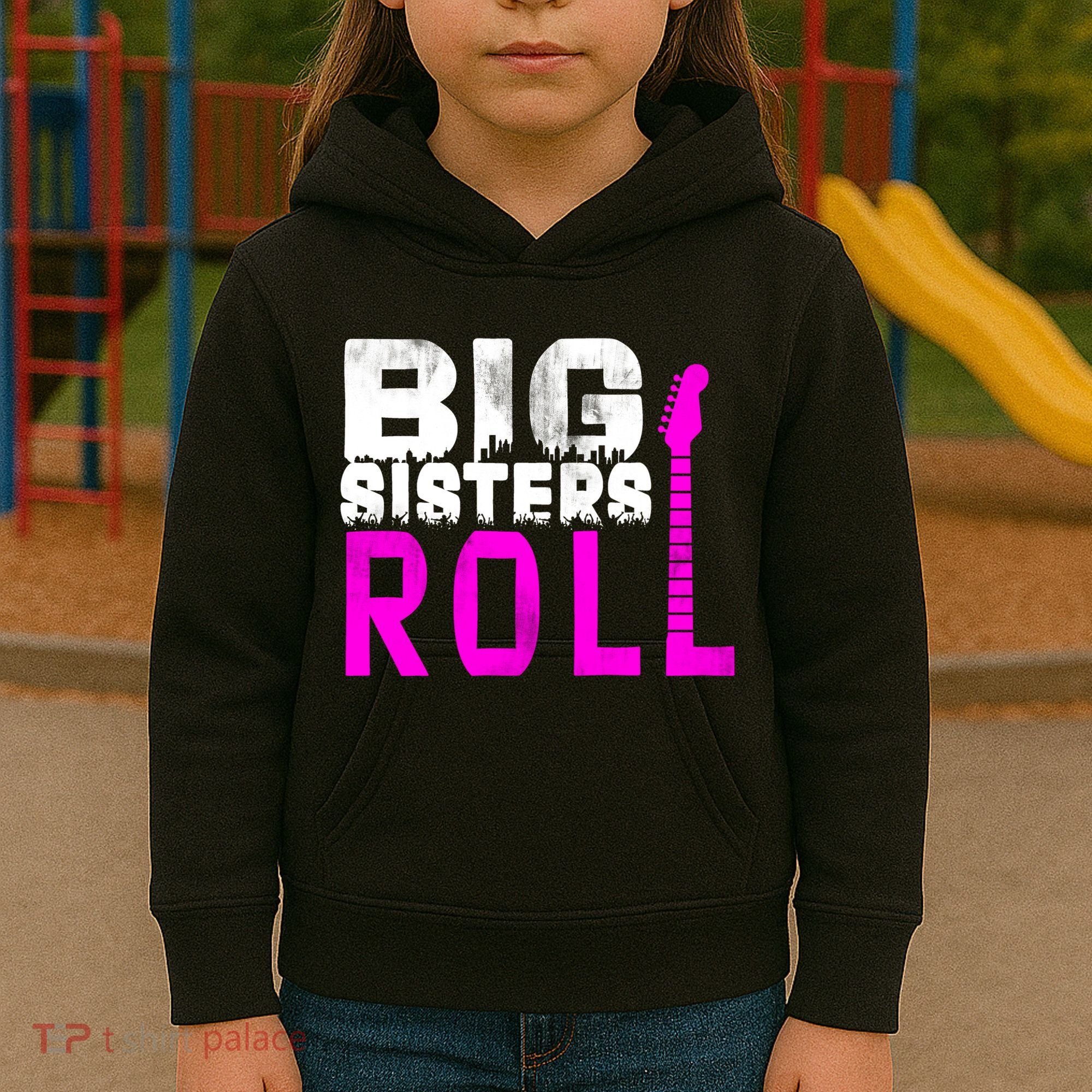 Rock And Roll Big Sisters Kids Hoodie
