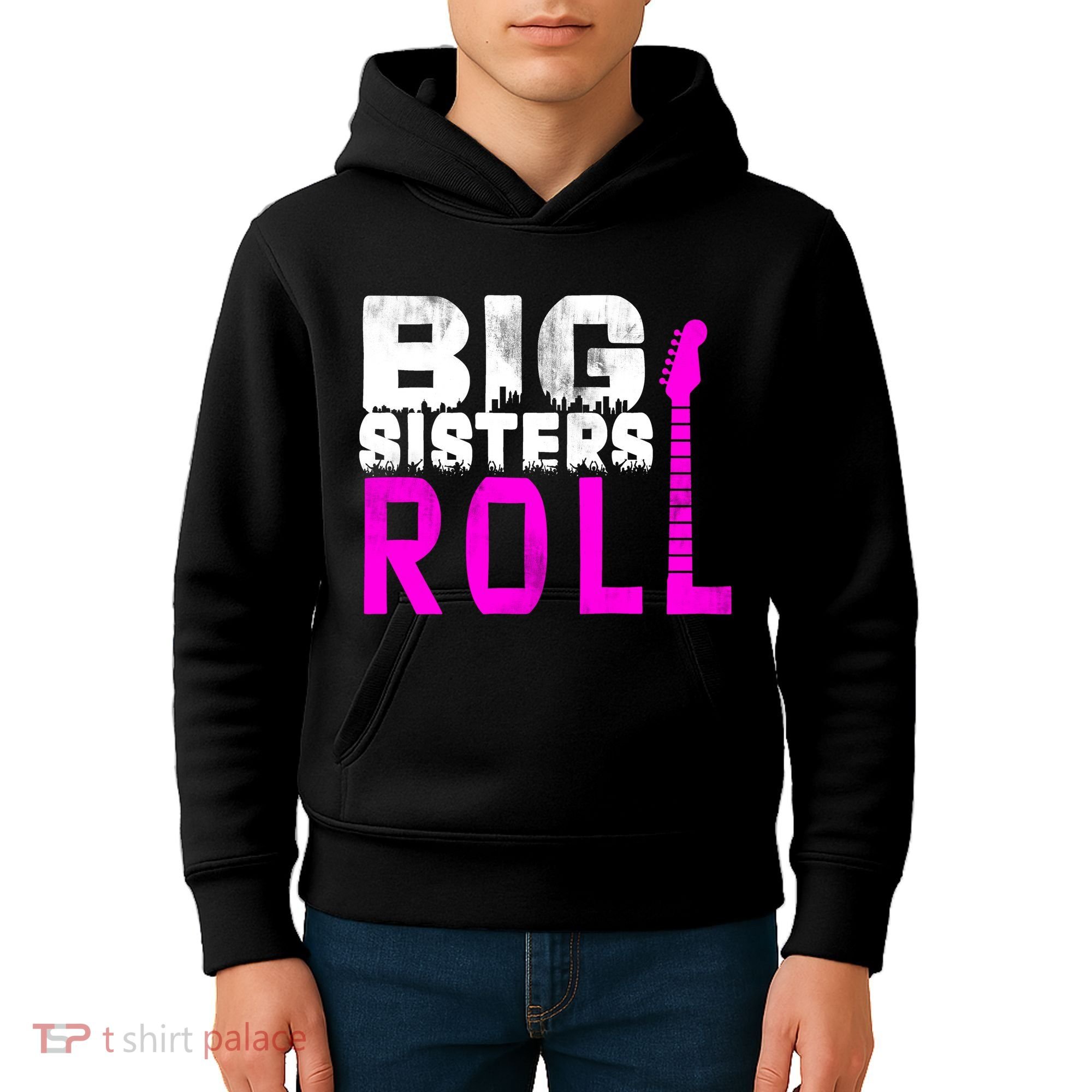 Rock And Roll Big Sisters Kids Hoodie