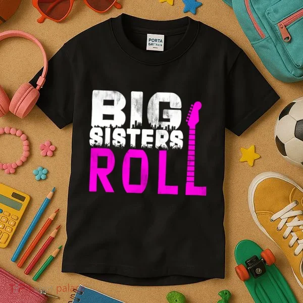 Rock And Roll Big Sisters Kids T-Shirt