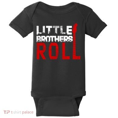 Rock And Roll Little Brothers Baby Bodysuit