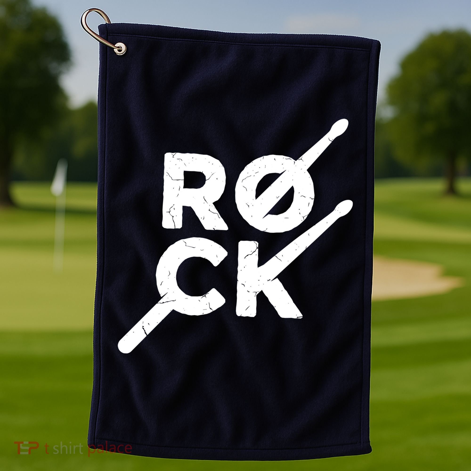 Rock Music Drum Golf Towel