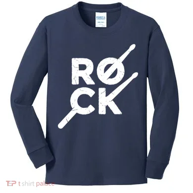 Rock Music Drum Kids Long Sleeve Shirt