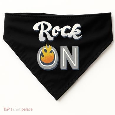 Rock On Flame USA-Made Doggie Bandana