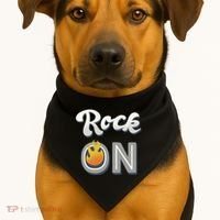 Rock On Flame USA-Made Doggie Bandana thumb 1