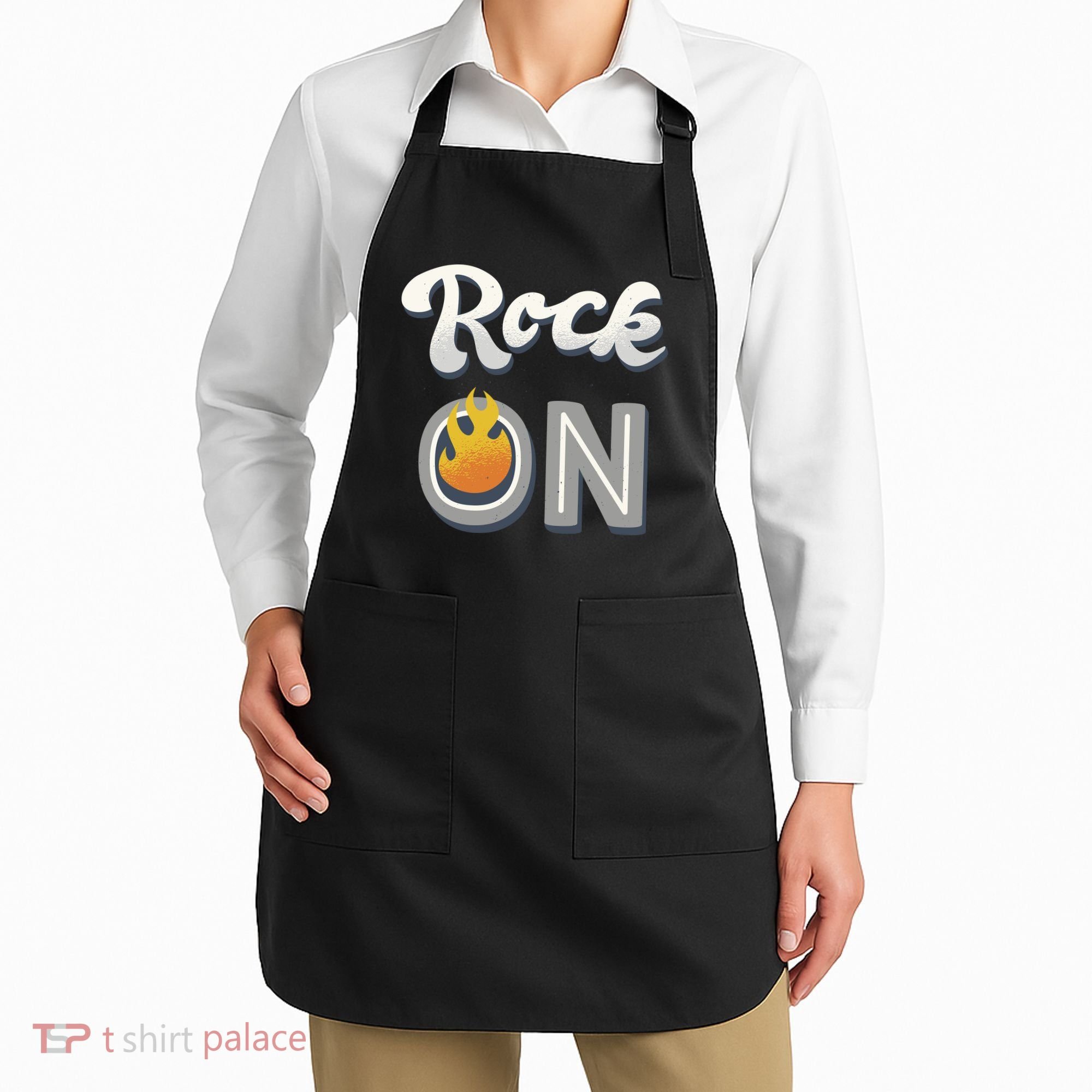 Rock On Flame Apron