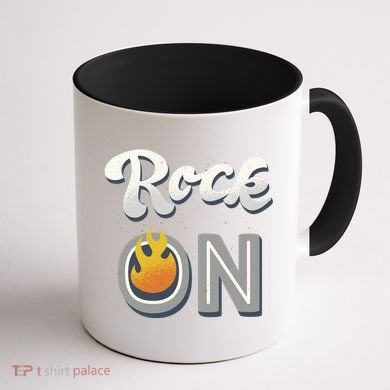 Rock On Flame Coffee Mug back