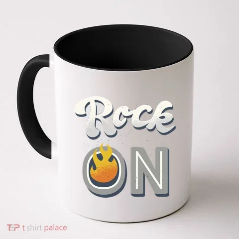 Rock On Flame Coffee Mug in the selected color