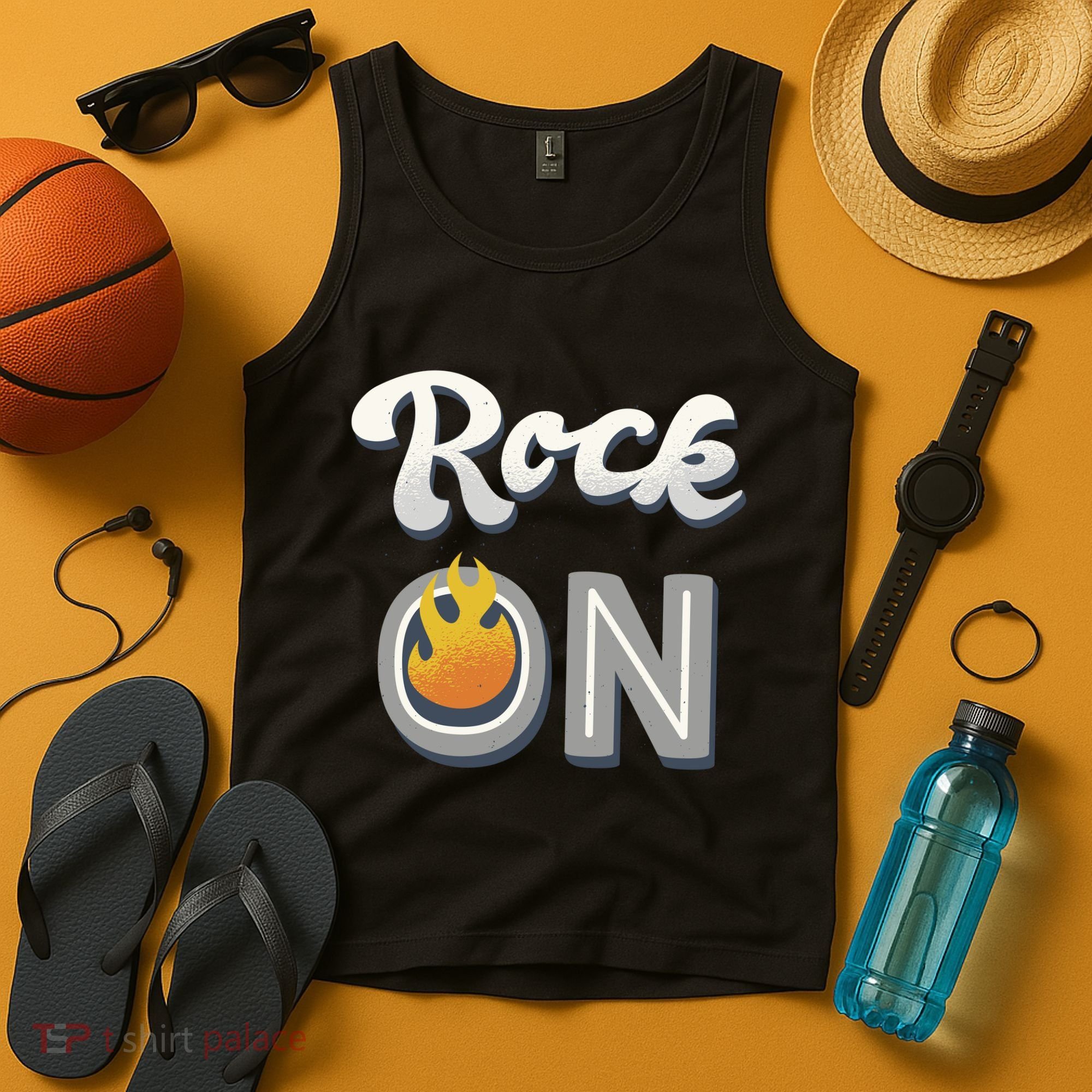 Rock On Flame Tank Top