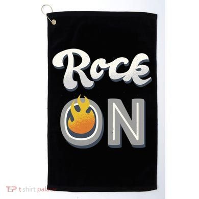 Rock On Flame Golf Towel