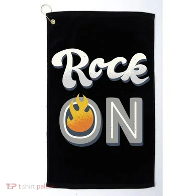 Rock On Flame Golf Towel