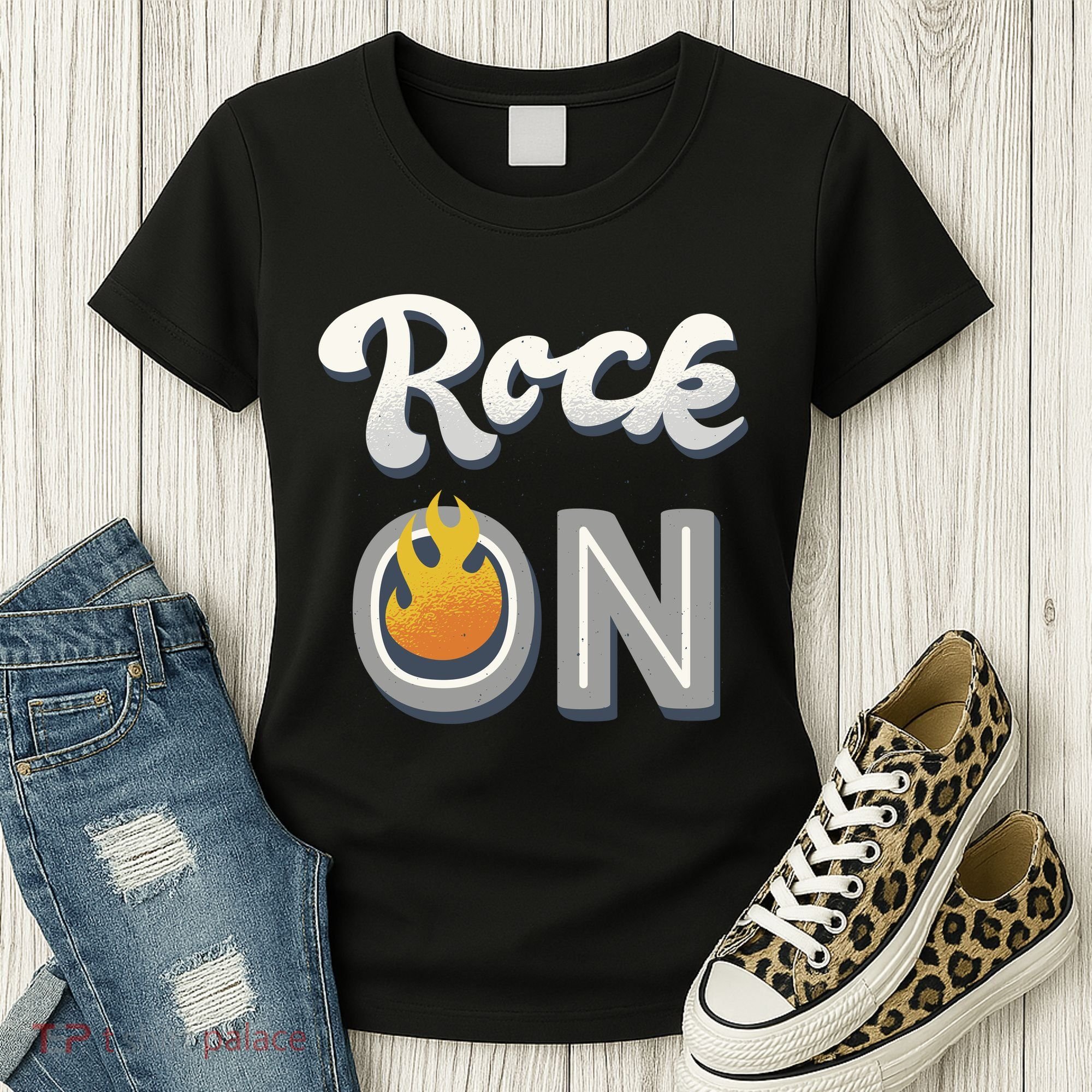 Rock On Flame Women's T-Shirt