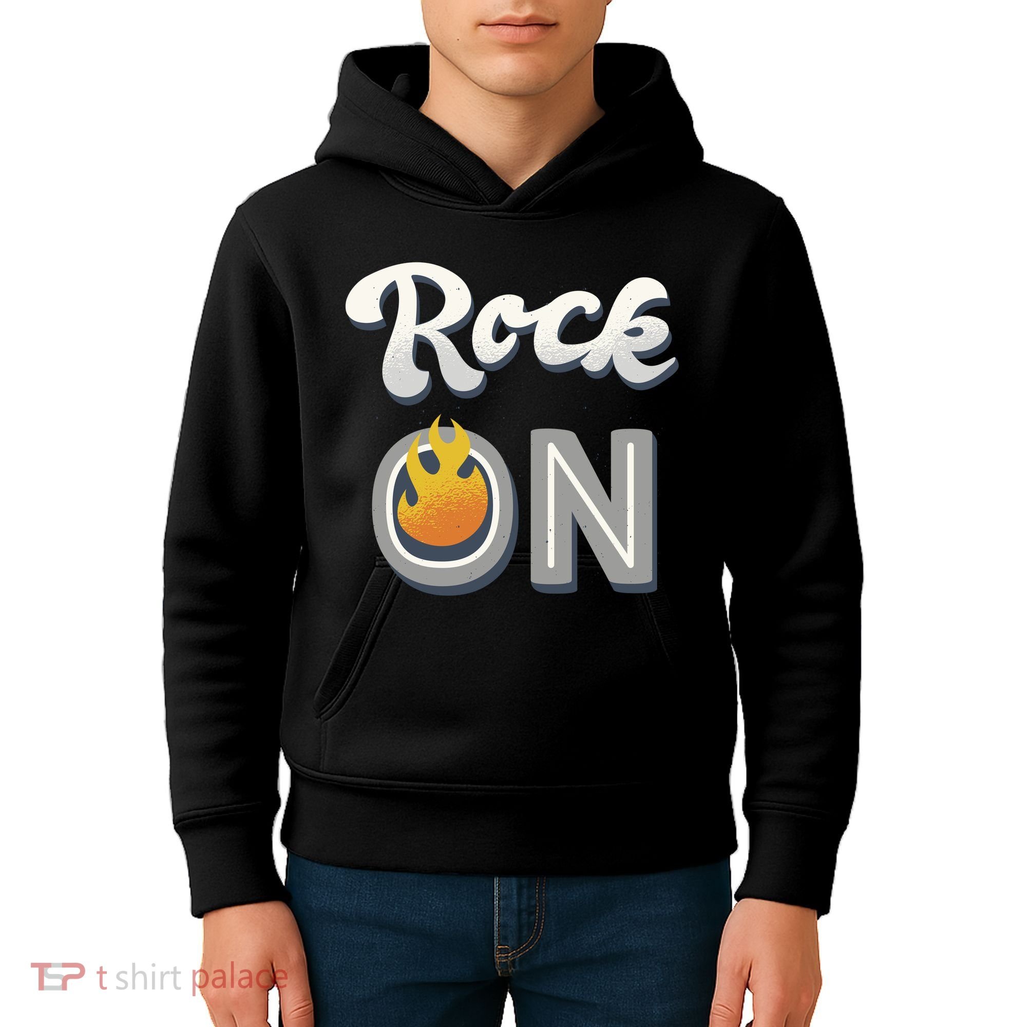 Rock On Flame Kids Hoodie