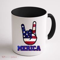 Rock On Merica Coffee Mug thumb 1