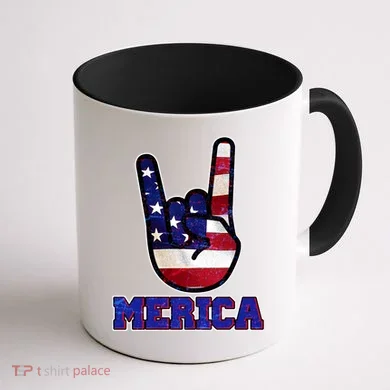 Rock On Merica Coffee Mug back