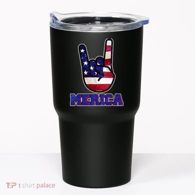 Rock On Merica Tumbler