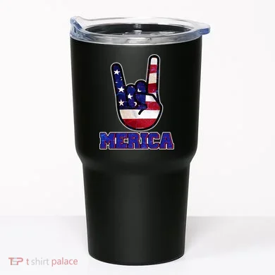 Rock On Merica Tumbler