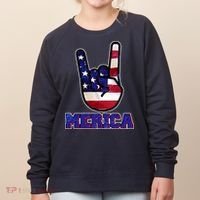 Rock On Merica Women's Sweatshirt thumb 0