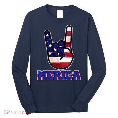 Rock On Merica Long Sleeve Shirt