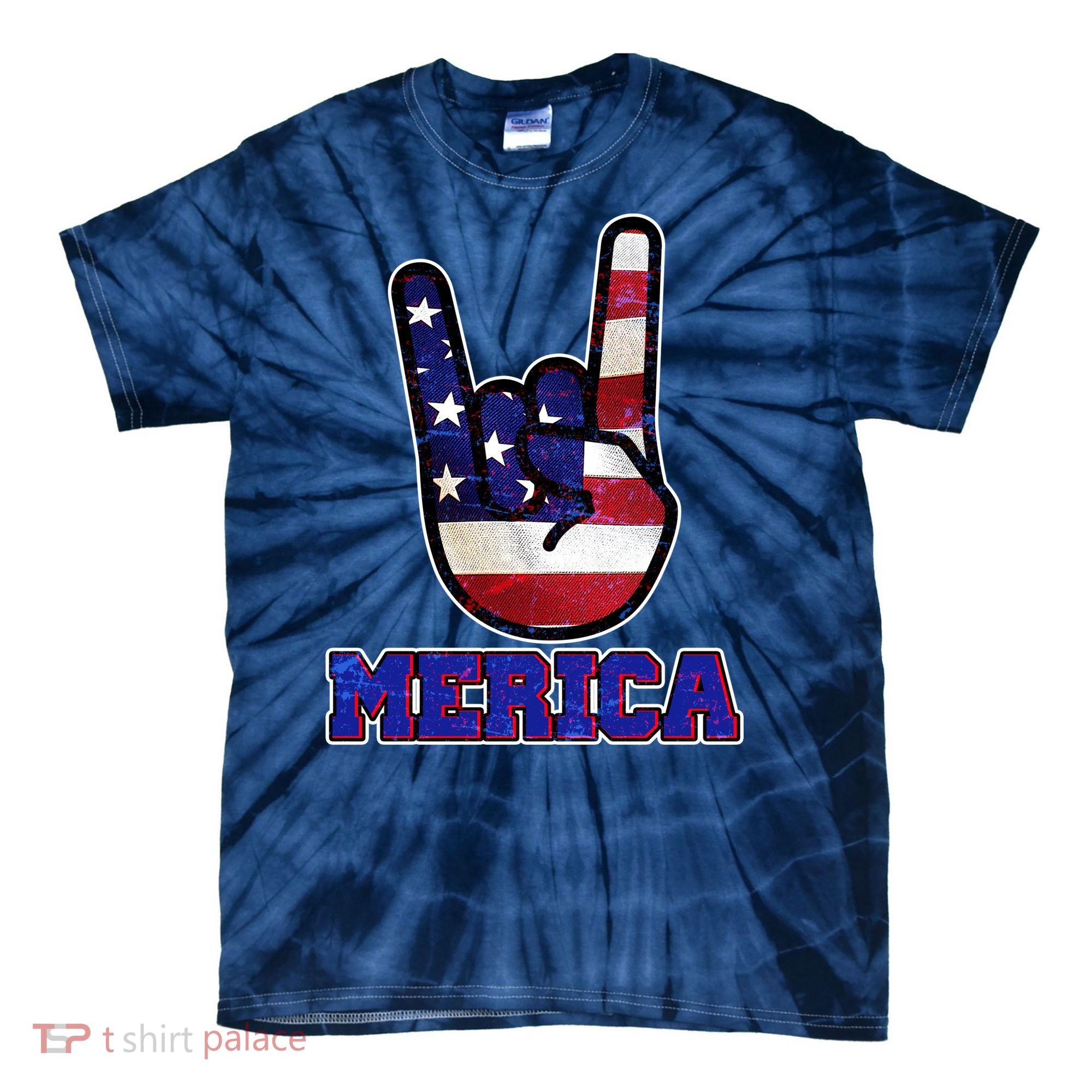 Rock On Merica Tie-Dye T-Shirt