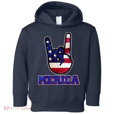 Rock On Merica Toddler Hoodie
