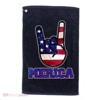 Rock On Merica Golf Towel thumb 0