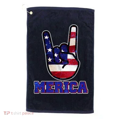 Rock On Merica Golf Towel