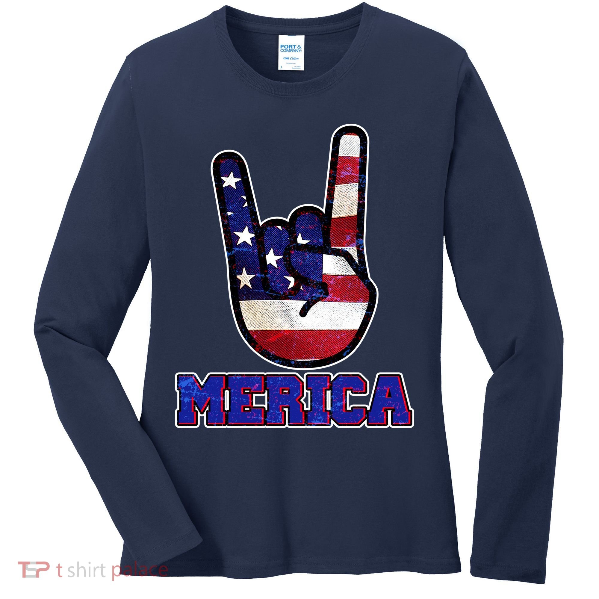 Rock On Merica Women's Long Sleeve Shirt
