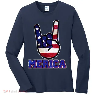 Rock On Merica Women's Long Sleeve Shirt