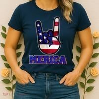 Rock On Merica Women's T-Shirt thumb 2