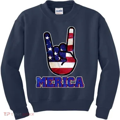 Rock On Merica Kids Sweatshirt