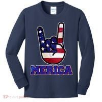 Rock On Merica Kids Long Sleeve Shirt thumb 0