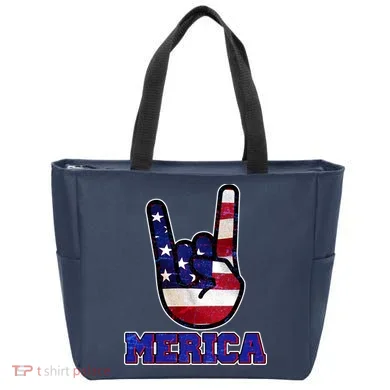 Rock On Merica Tote Bag