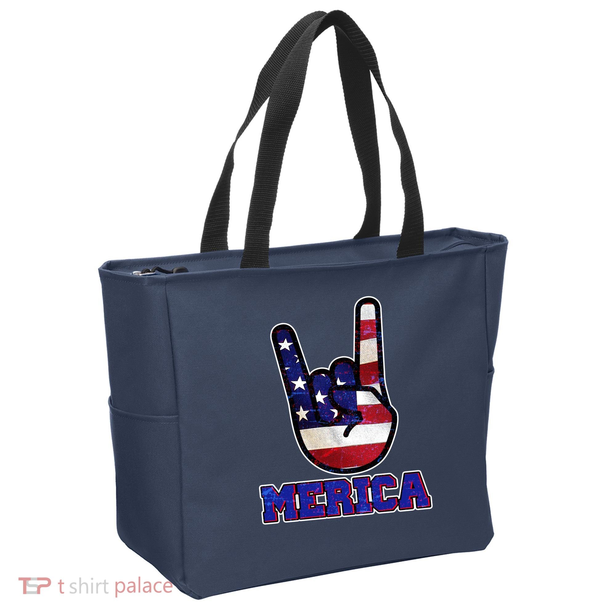Rock On Merica Tote Bag