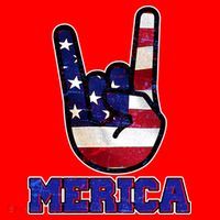 Rock On Merica Santa Hat thumb 1