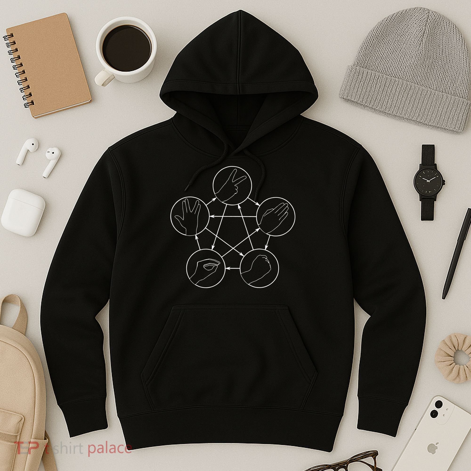 Rock Paper Scissors Lizard Spock Hoodie