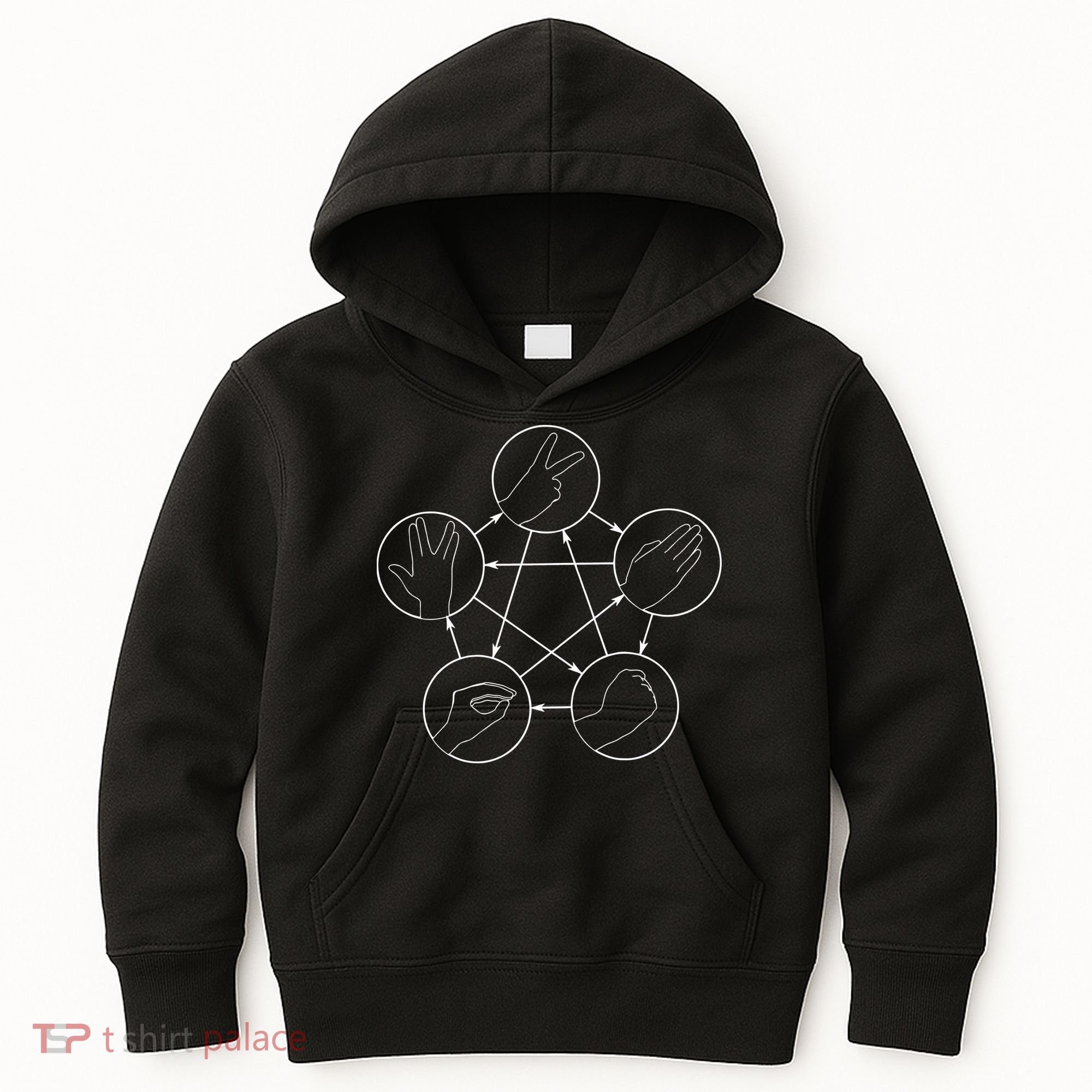 Rock Paper Scissors Lizard Spock Kids Hoodie