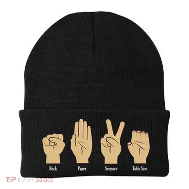 Rock Paper Scissors Table Saw Beanie