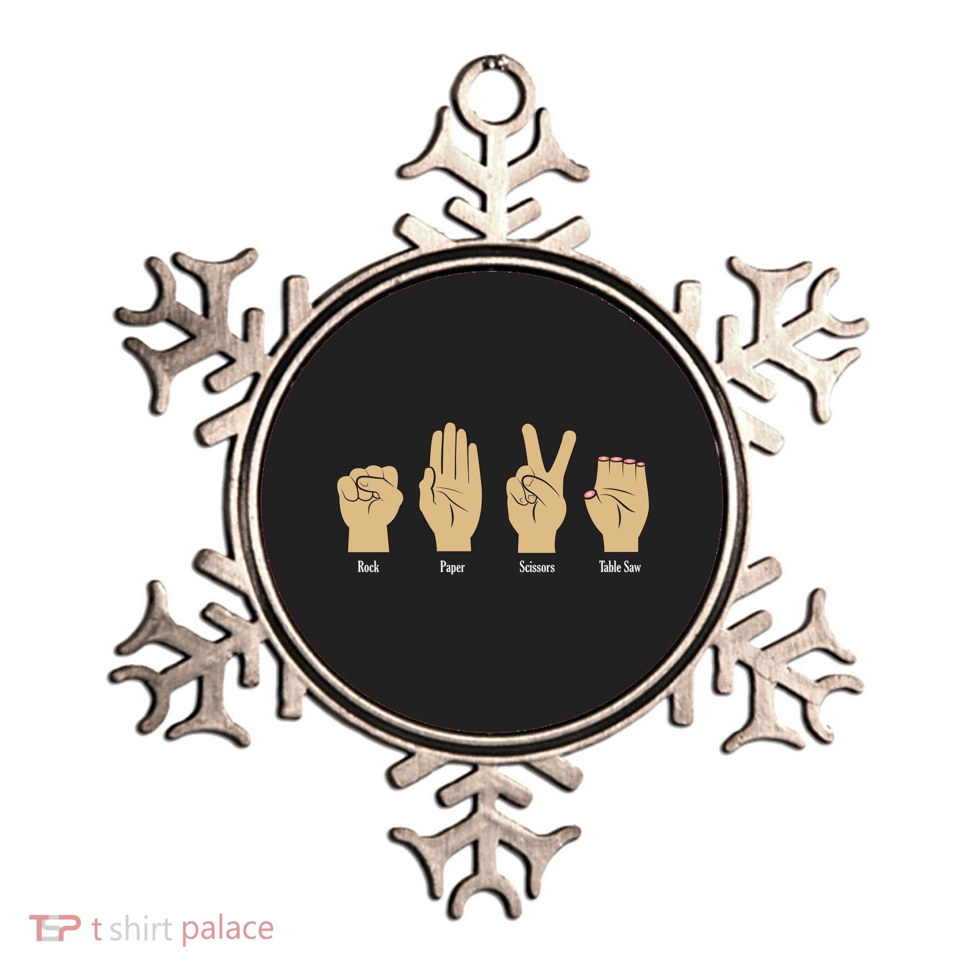 Rock Paper Scissors Table Saw Ornament