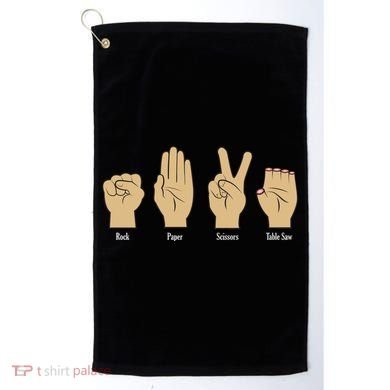 Rock Paper Scissors Table Saw Golf Towel