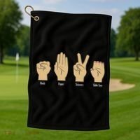 Rock Paper Scissors Table Saw Golf Towel thumb 1