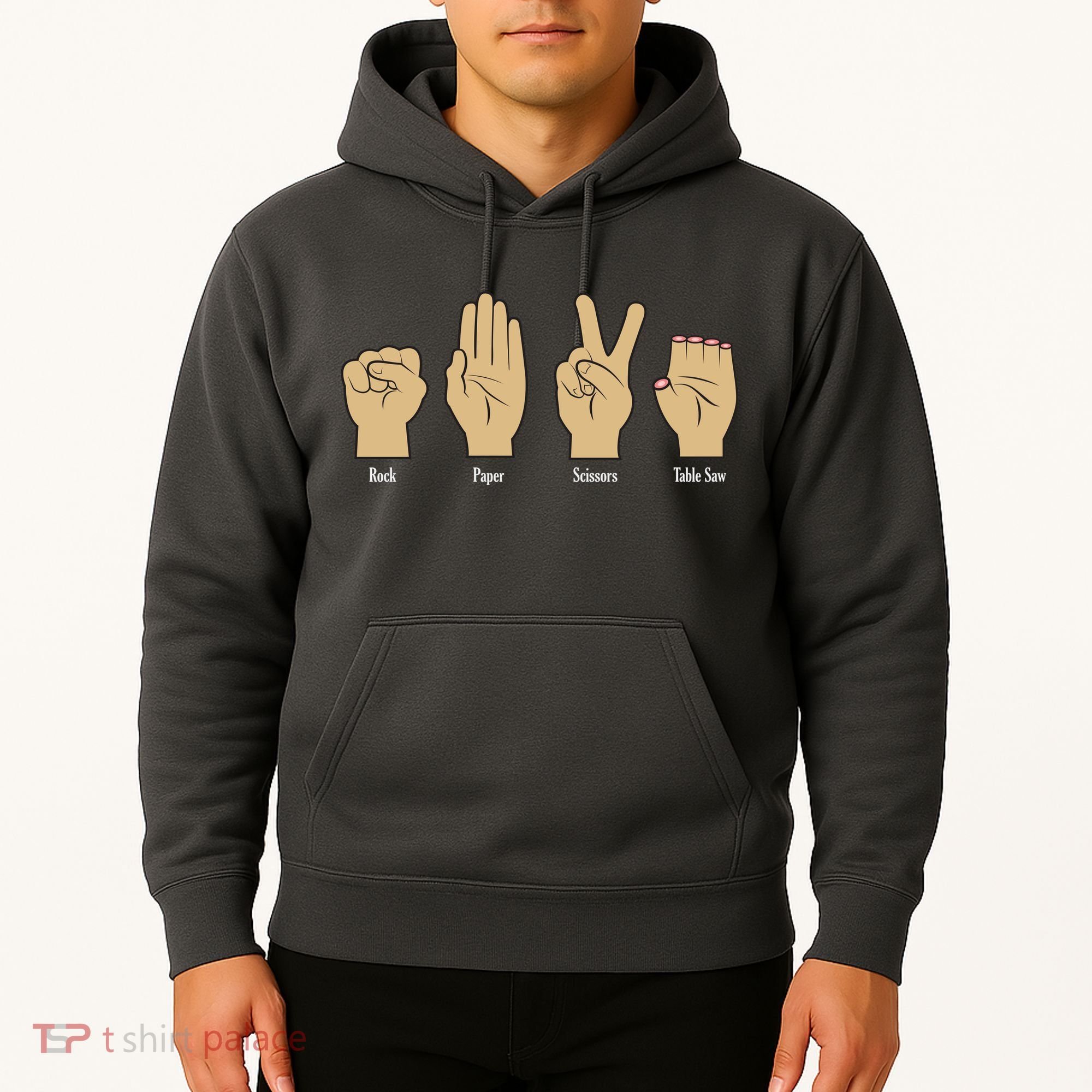 Rock Paper Scissors Table Saw Hoodie