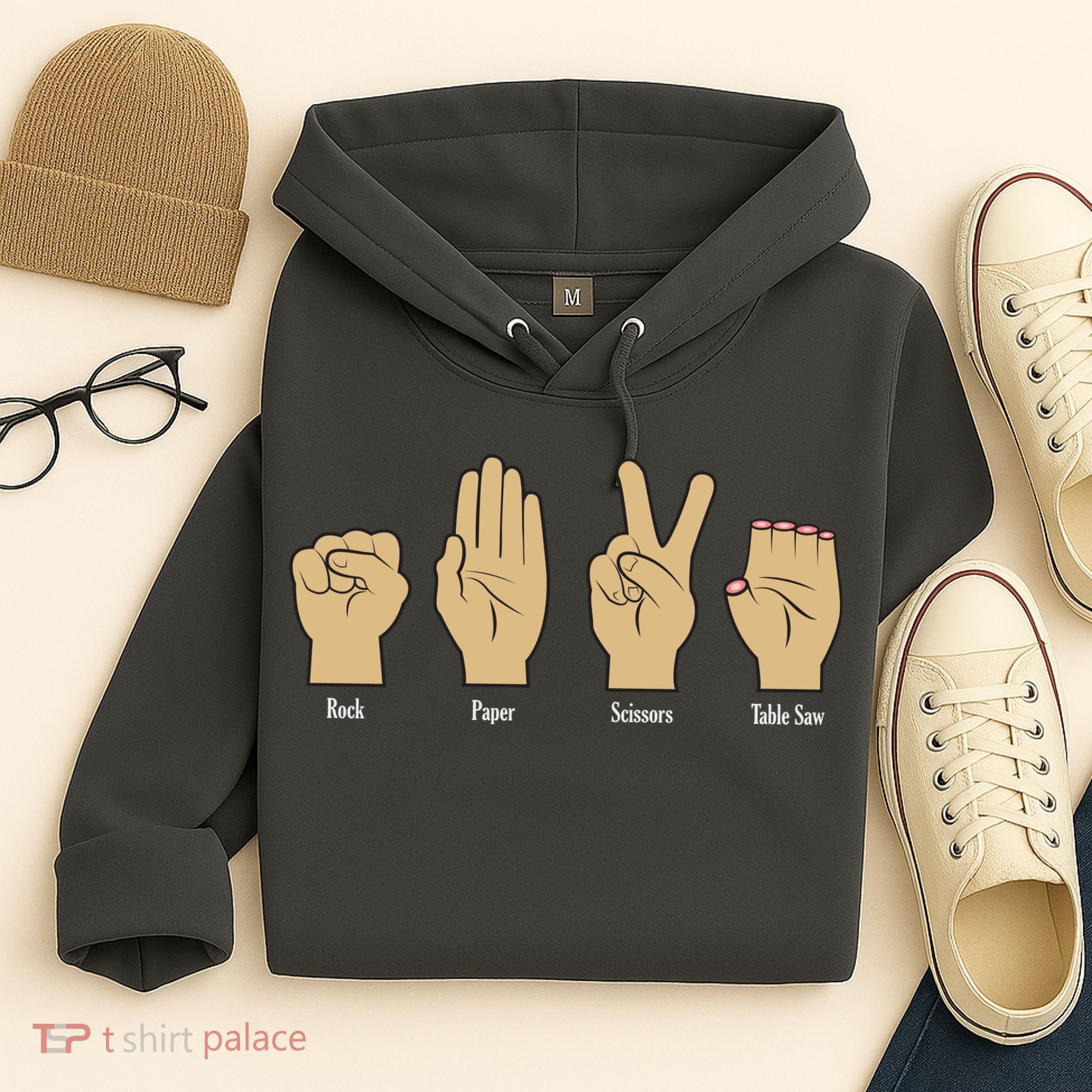 Rock Paper Scissors Table Saw Hoodie